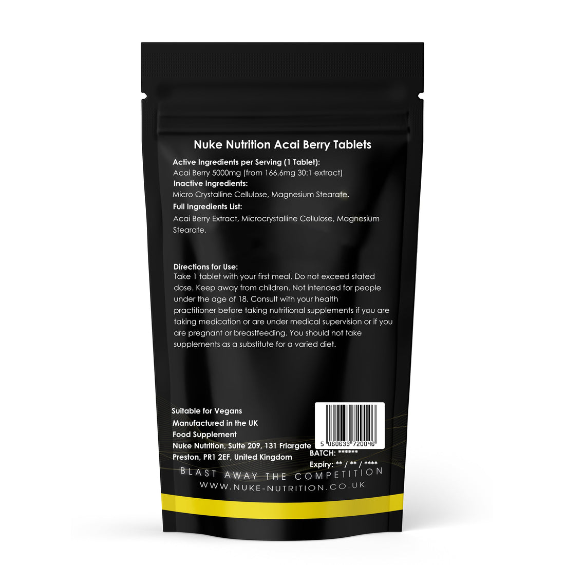 Acai Berry 5000mg Herbal Extract Weight Loss Natural Fat Burner Antioxidant & Immune Support Tablets
