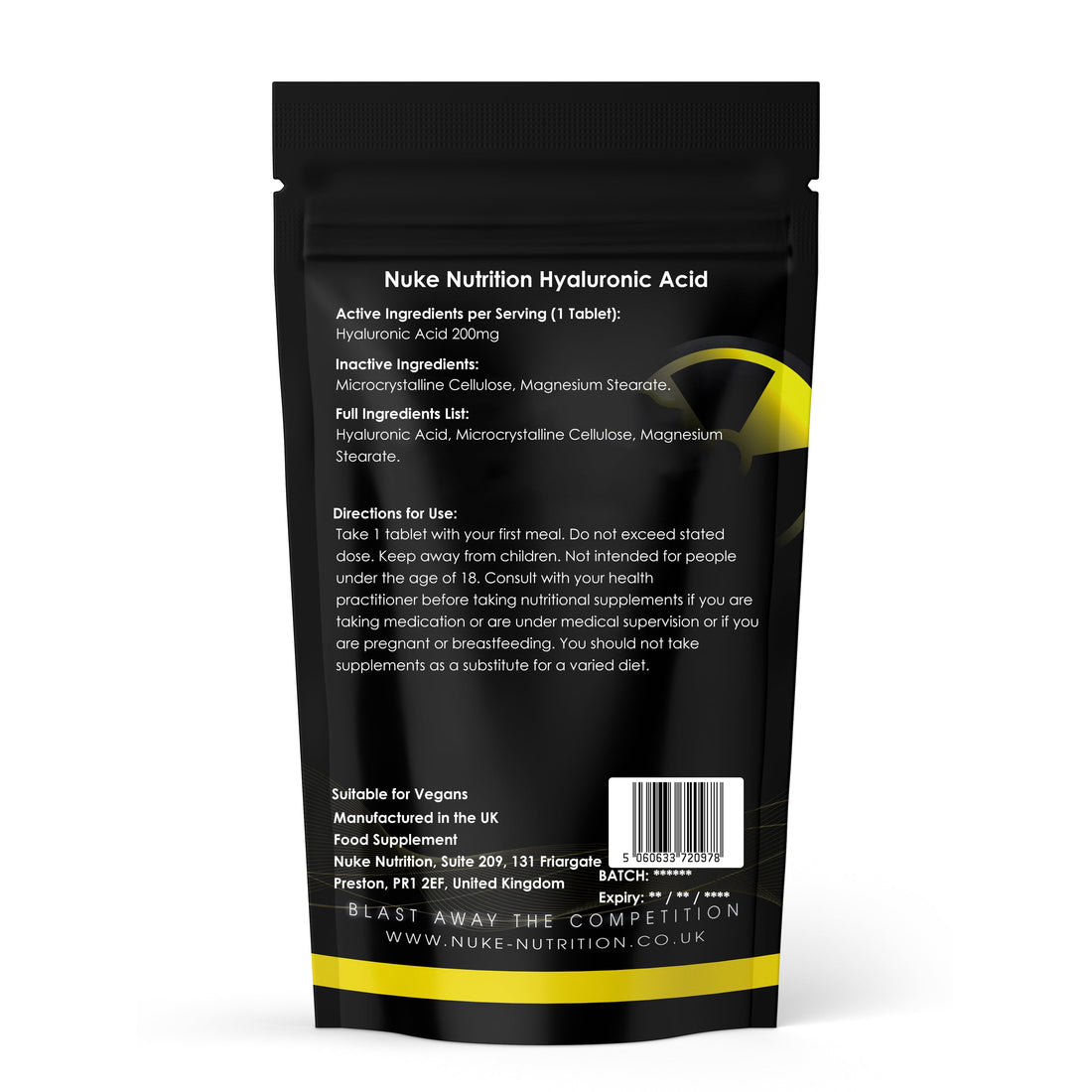 Hair & Skin Care Bundle - Hyaluronic Acid, Vitamin C, Biotin - High Strength x 180 Tablets